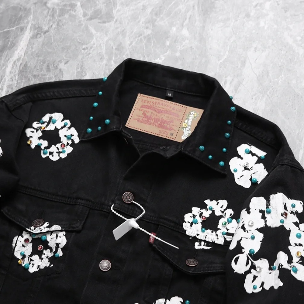 Denim Tears × Levi's Floral Black Denim Jacket - Picture 4 of 8